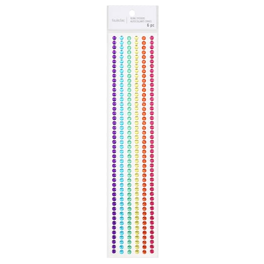 12 Packs: 6 ct. (72 total) Rainbow Rhinestone Borders by Recollections™